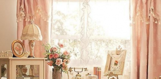 Shabby chic rose interiors living