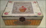 Decoupage scatola legno con dolce