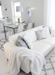 Salotto moderno bianco zona living